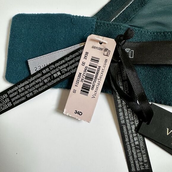 Victoria's Secret Corset Top Green Bustier Women’s Size 34D Removable Straps NWT - Picture 10 of 14